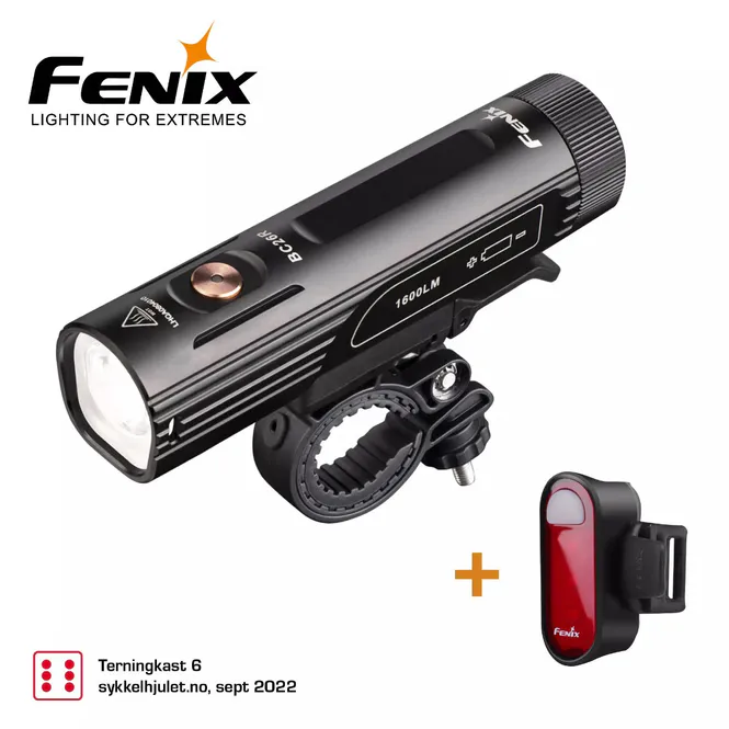 Hovedbilde Fenix sykkellykt BC26R og baklykt BC05R