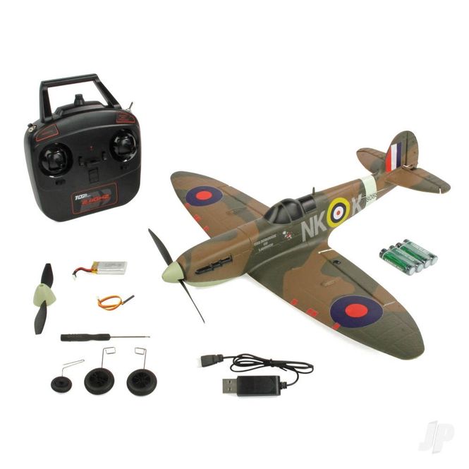 Hovedbilde Top RC Hobby Spitfire 450mm Gyro Grønn/Brun RTF