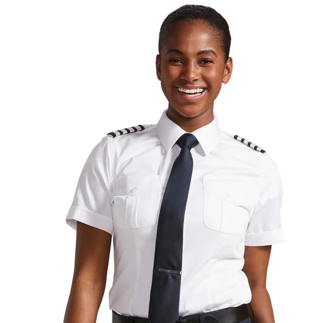 Hovedbilde Pilotskjorte Van Heusen kort erm dame